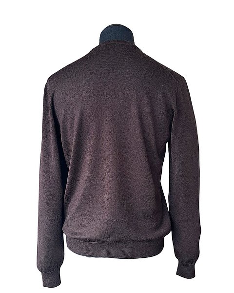 Timeless V-neck sweater, dark brown 