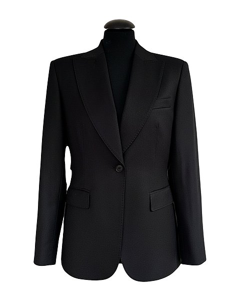 Elaganter, figurbetonter Blazer, schwarz