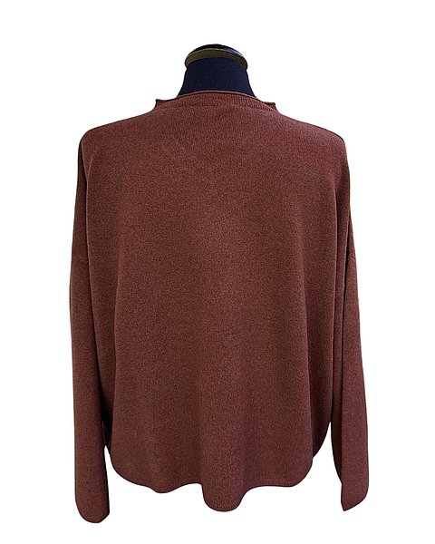 Zeitloser Pullover in Wolle-Cashmere, braun