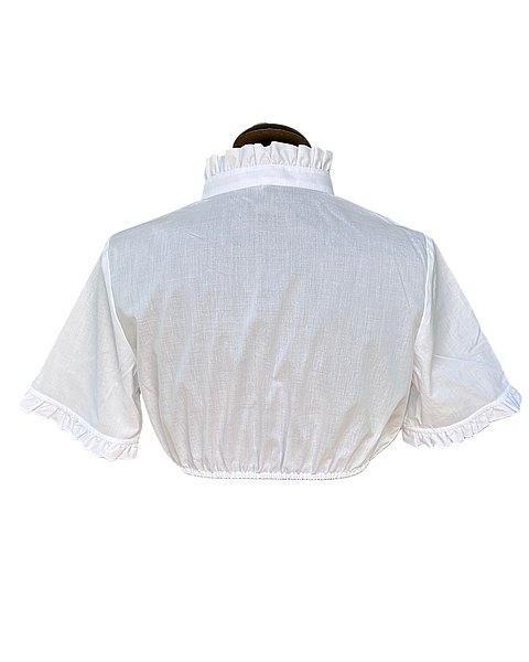 Romantische Dirndlbluse in Weiß mit Rüschendetails