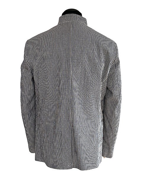 Stylischer Blazer mit Vichymuster, dunkelblau-dunkelbraun