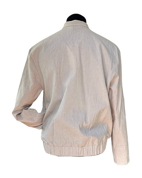 Stylischer Leinen-Blouson, jutefarben