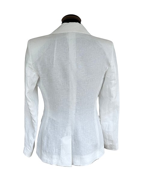Blazer elegante da donna in lino bianco