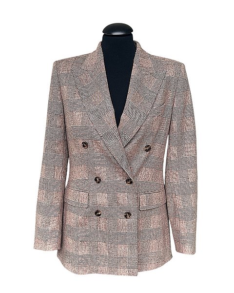 Blazer doppio petto con motivo Glencheck