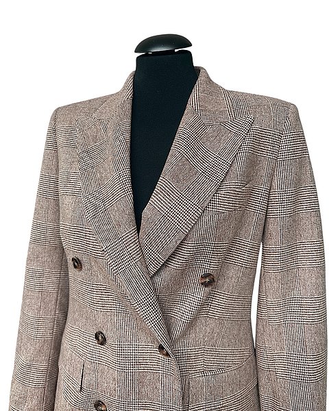 Blazer doppio petto con motivo Glencheck 