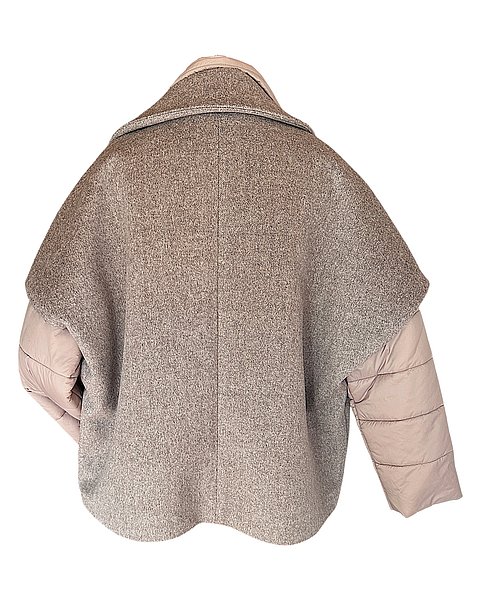 Giacca cape esclusiva, sabbia-tortora 