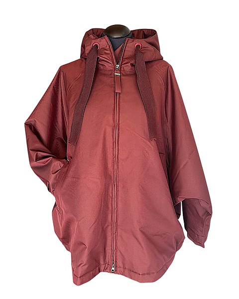 Stylische Cape-Jacke, burgundy 