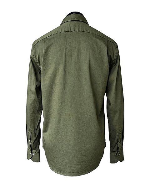 Stylish denim shirt in dark green 