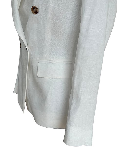 Blazer elegante da donna in lino bianco