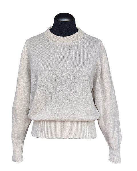 Luxuriöser Cashmere-Pullover in sehr hellem Steingrau 