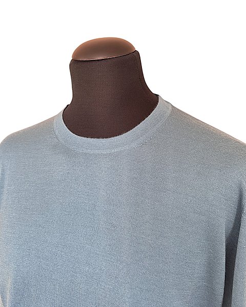 Edler Pullover aus Cashmere und Seide, taubenblau