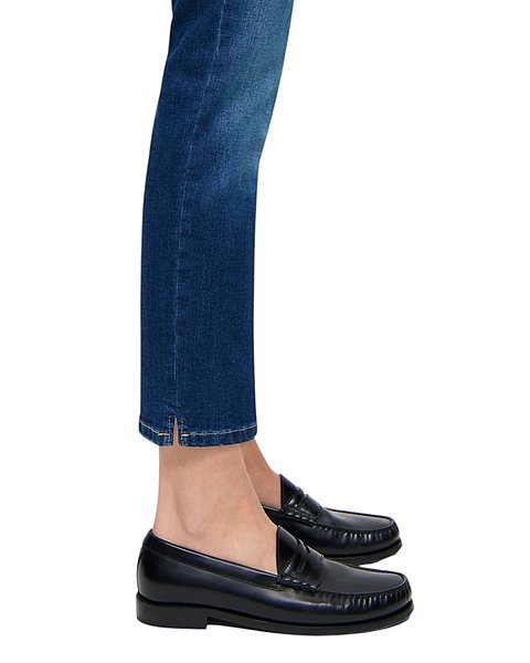 Moderne Cropped-Jeans in dunkelblau