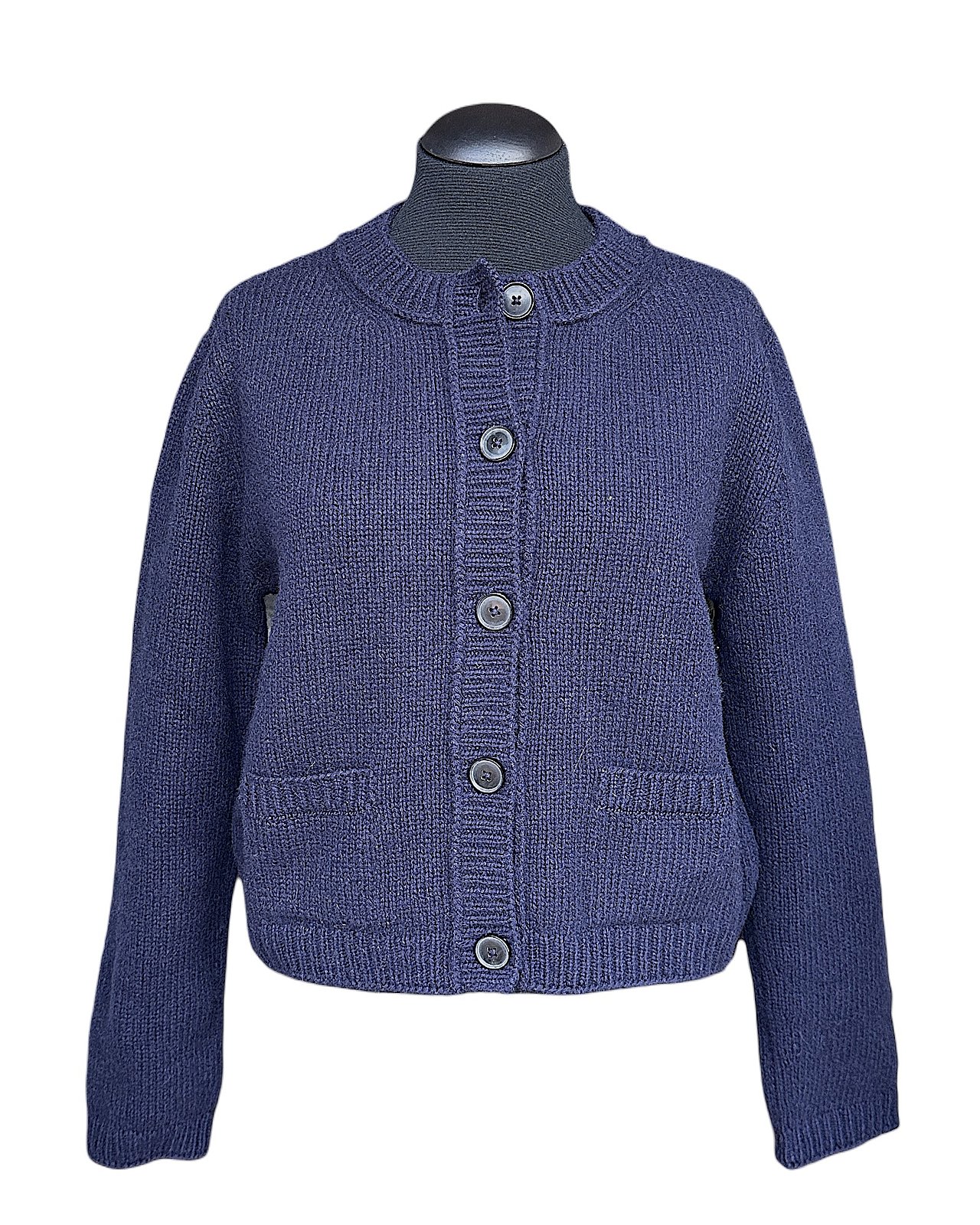 Morbido cardigan in blu scuro 