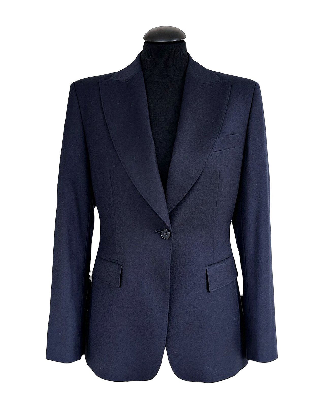 Elaganter, figurbetonter Blazer, dunkelblau 
