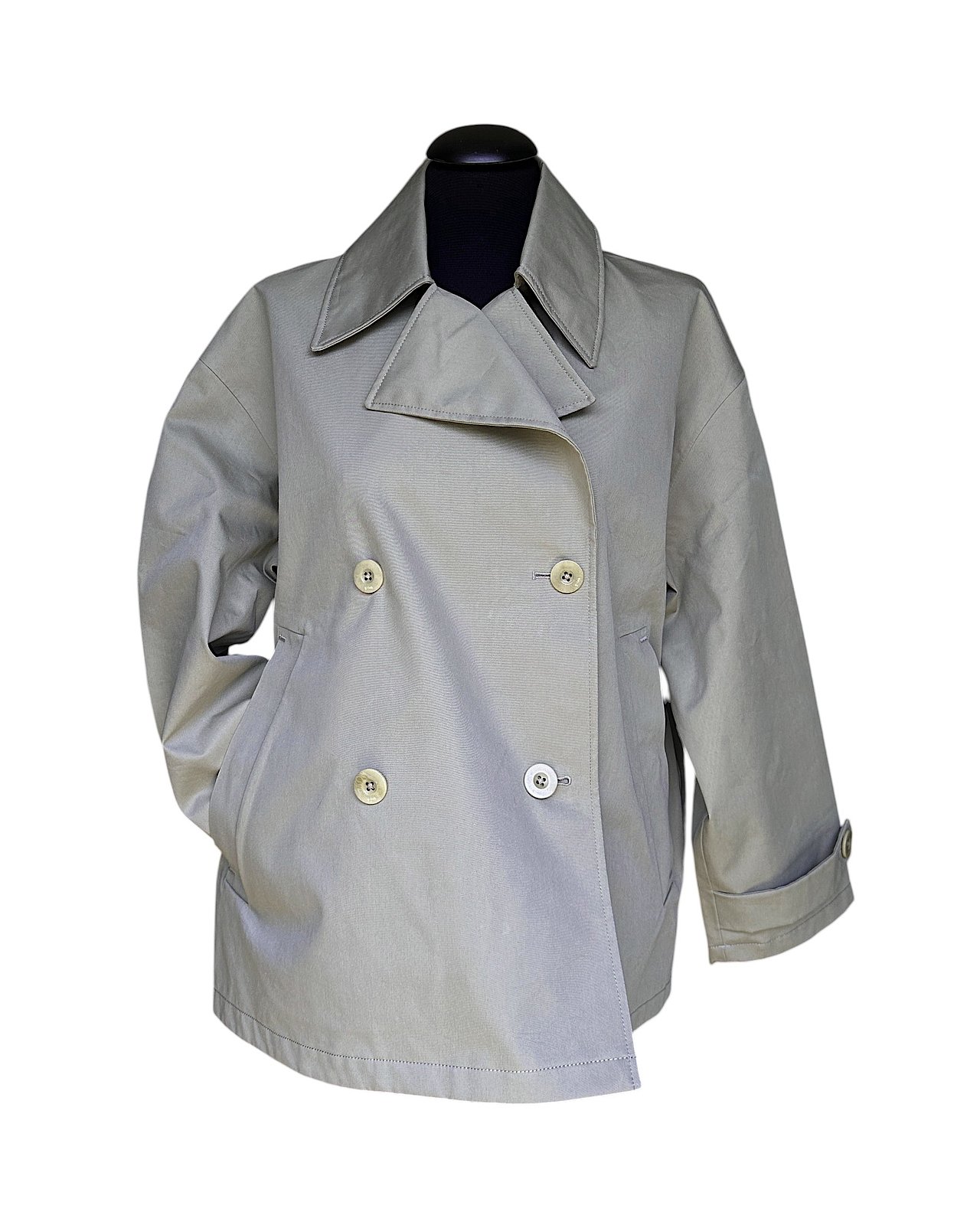 Trench-Jacke "Heather" in der Farbe Smoke