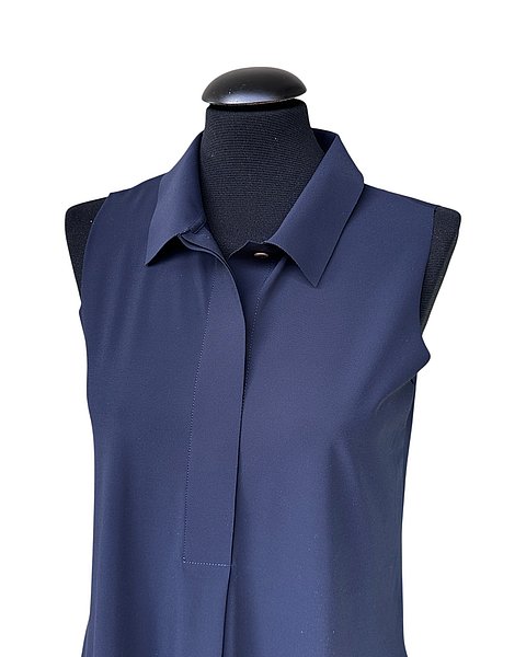 Abito lungo a linea ad A – blu scuro
