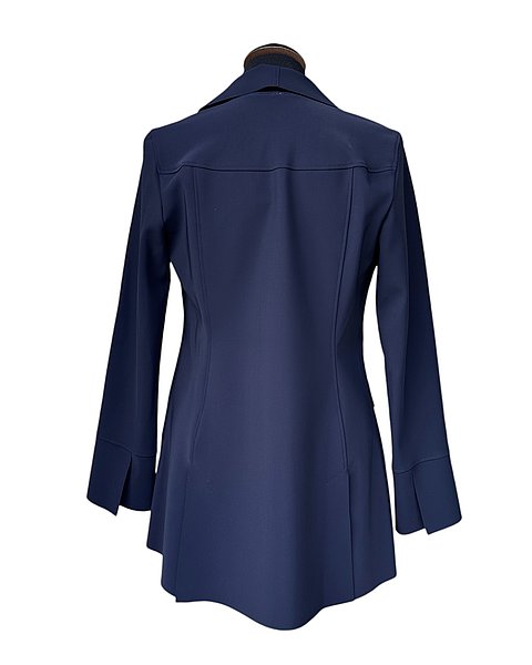 Figurnaher Blazer mit klassischem Schnitt, dunkelblau