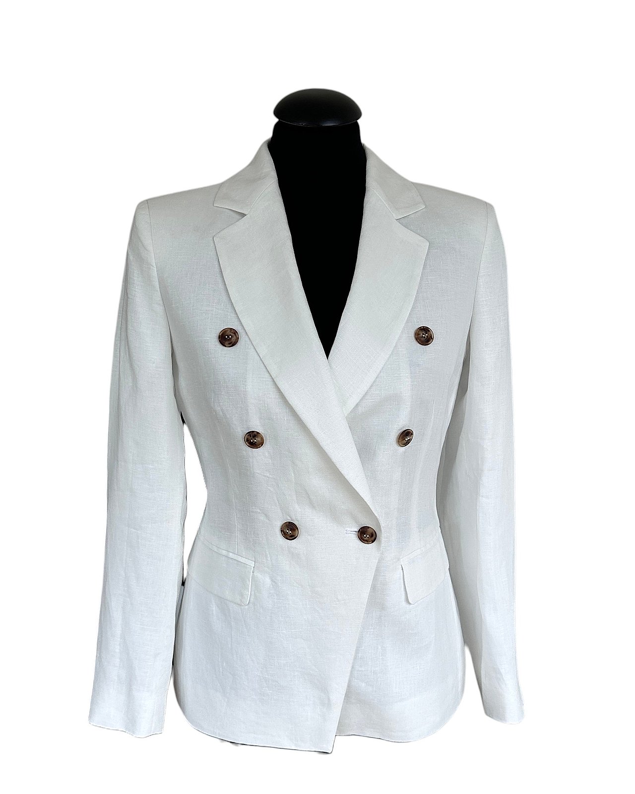Blazer elegante da donna in lino bianco