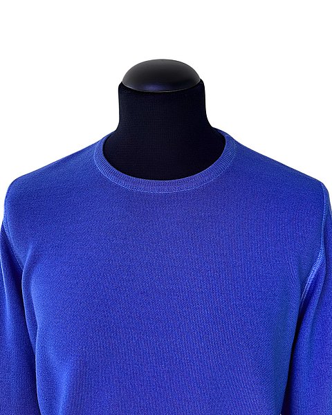 Klassischer Feinstrick-Pullover, dunkles Türkis