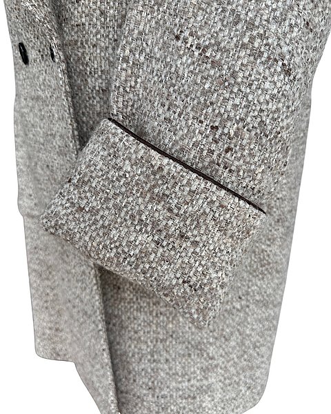 Splendido cappotto da donna con armatura natté, panna