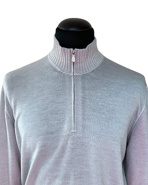 Stylischer Feinstrick-Pullover, hellgrau