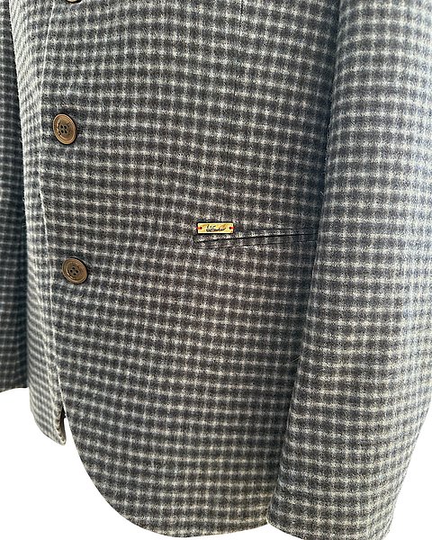 Blazer casual con motivo Vichy, blu scuro