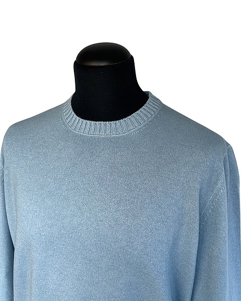 Pullover mit Rundhals-Ausschnitt, hellblau
