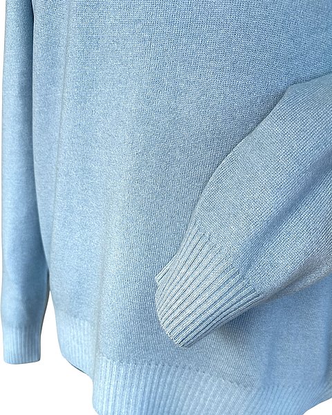 Pullover mit Rundhals-Ausschnitt, hellblau