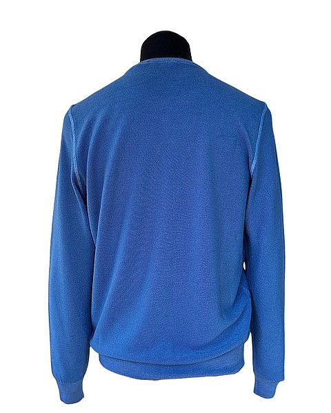 Klassischer Feinstrick-Pullover, dunkles Türkis