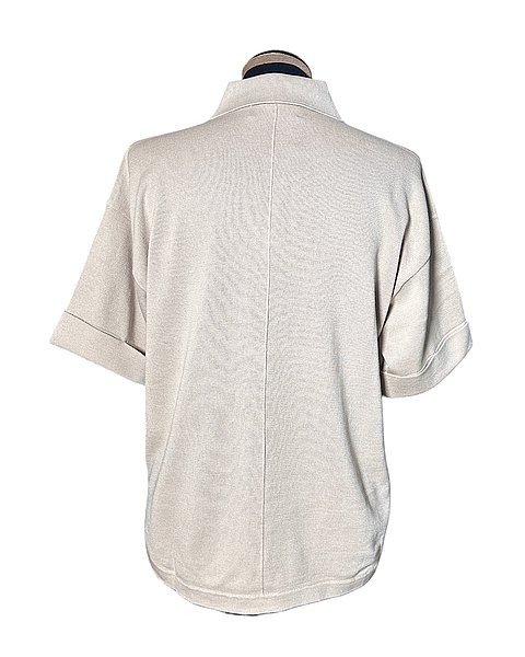 Polo in maglia casual color beige