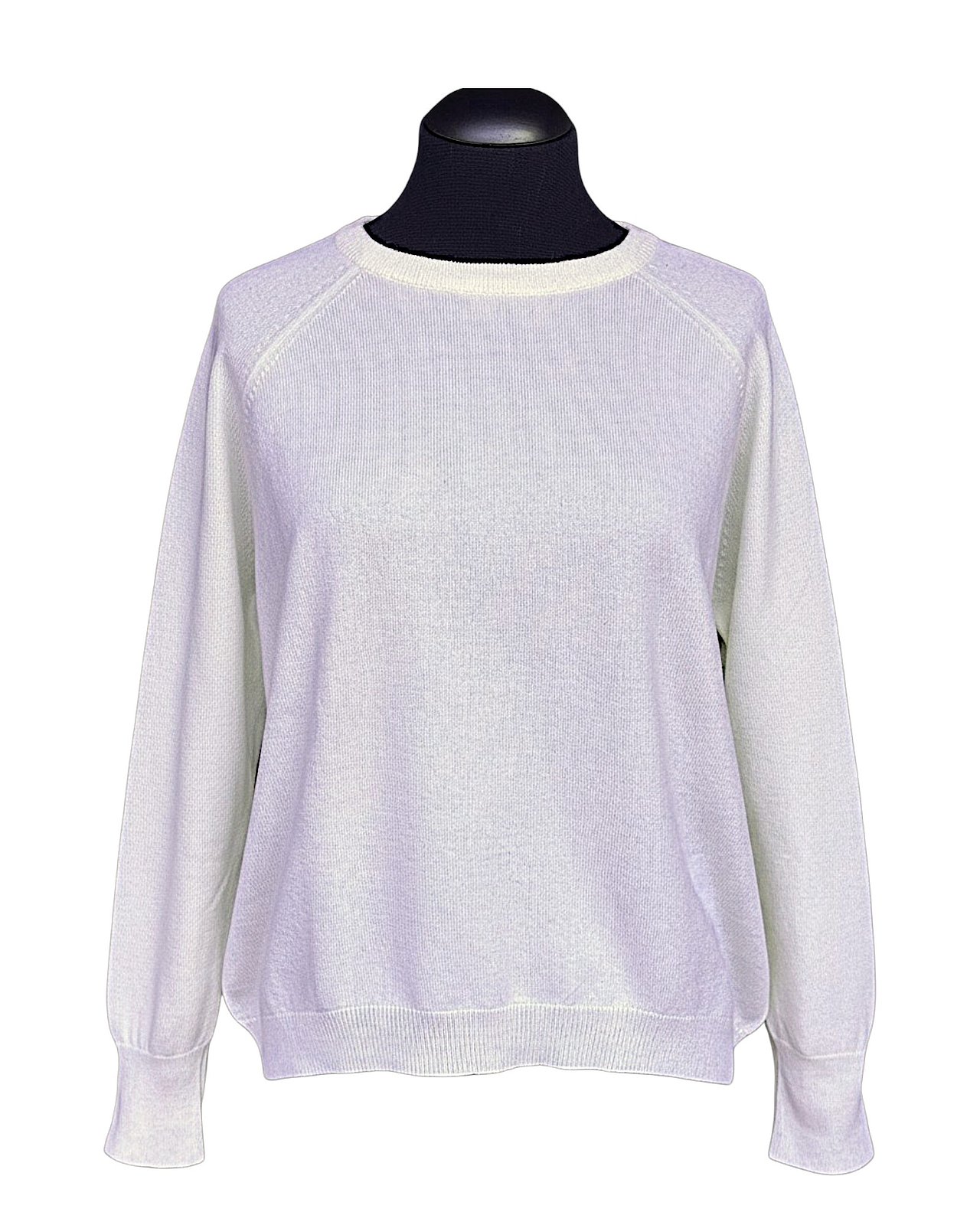 Zeitloser Cashmere-Pullover in cremeweiß