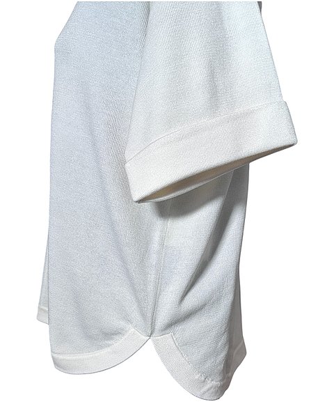 Polo in maglia casual color bianco crema
