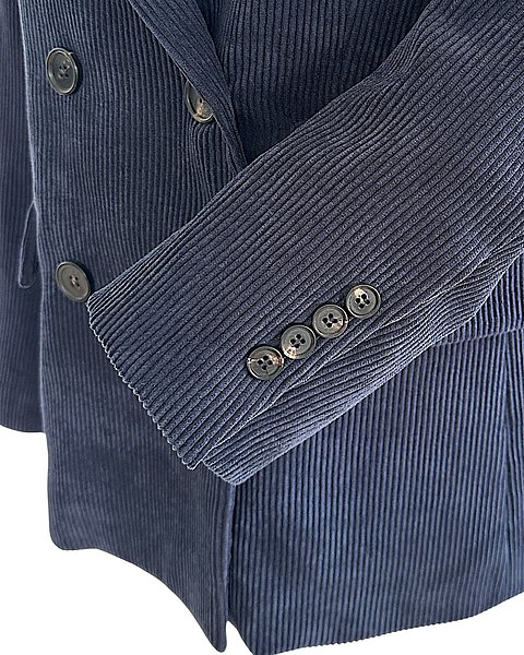 Beautiful wide-wale corduroy blazer, dark blue 