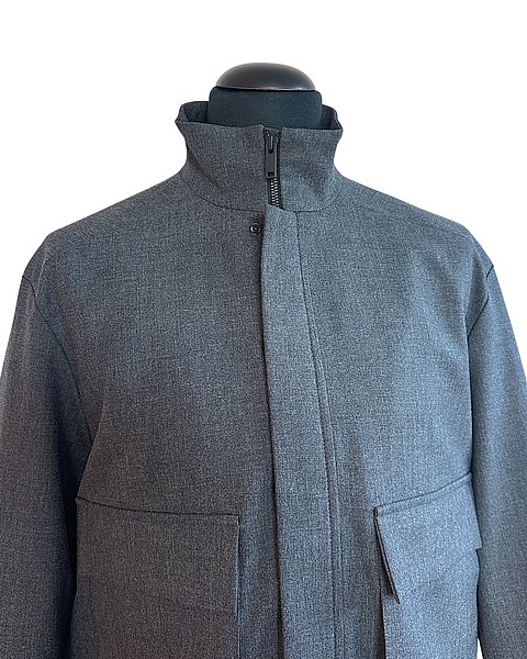 Sportliche Blouson-Jacke in grau-melange