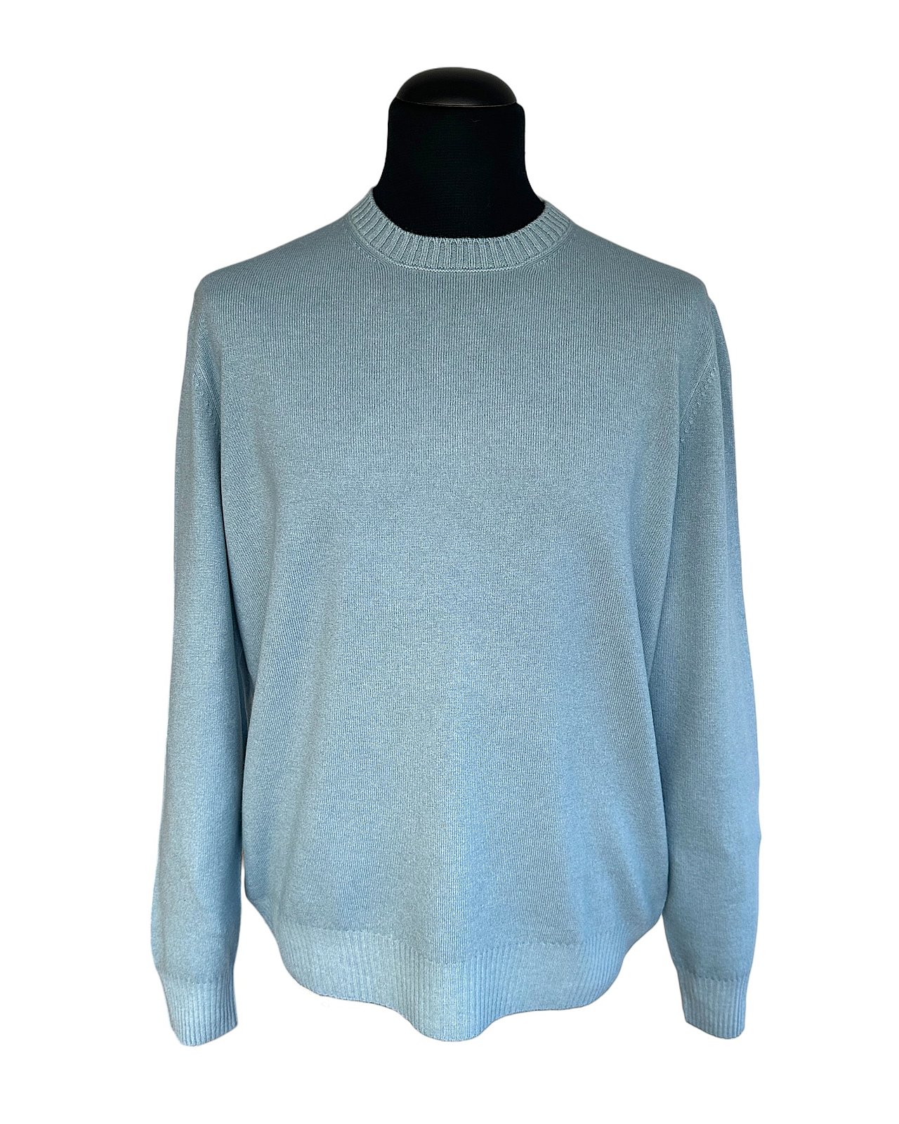Pullover mit Rundhals-Ausschnitt, hellblau