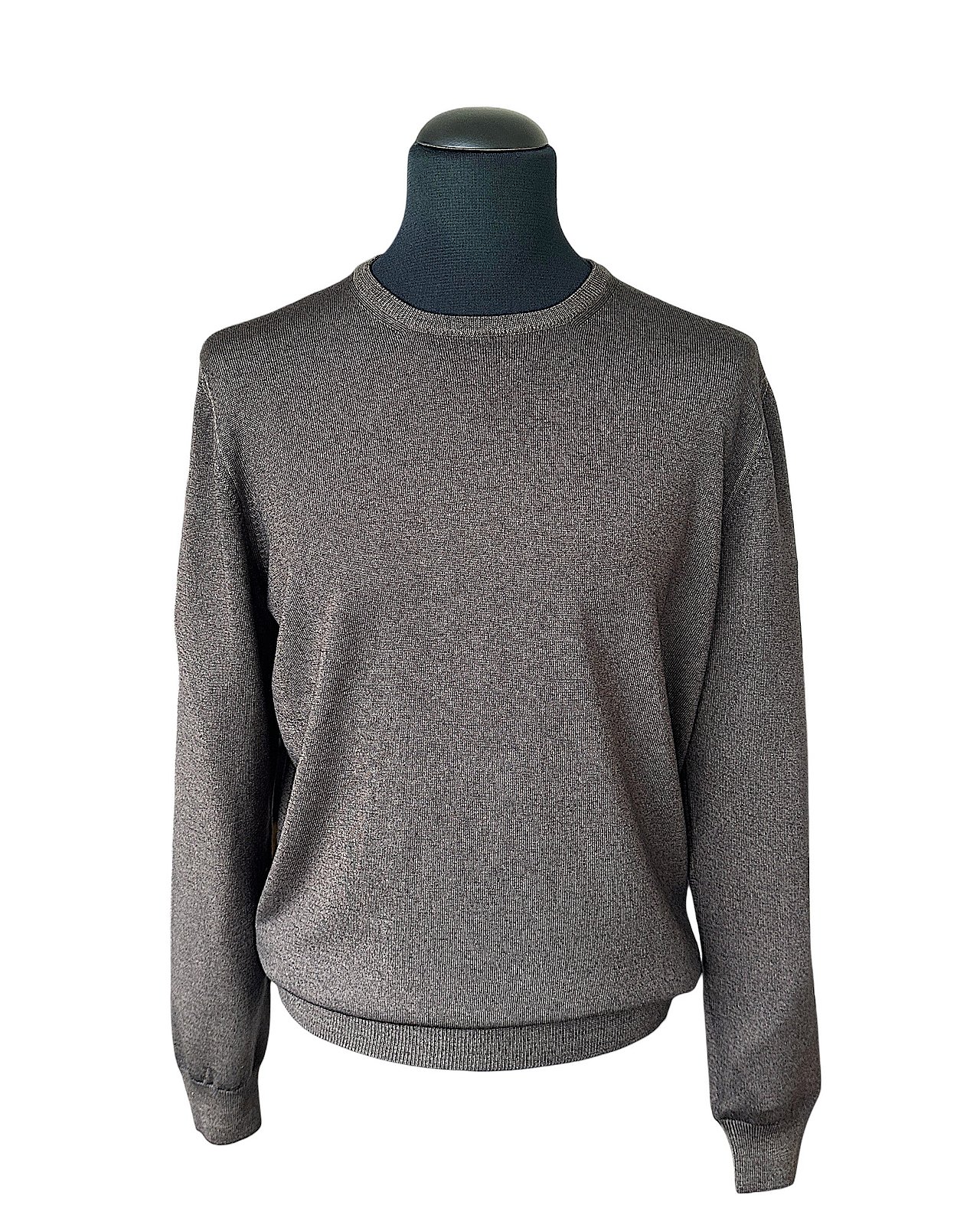 Classic sweater in melange brown 