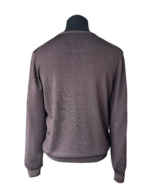 Classic sweater in melange brown 