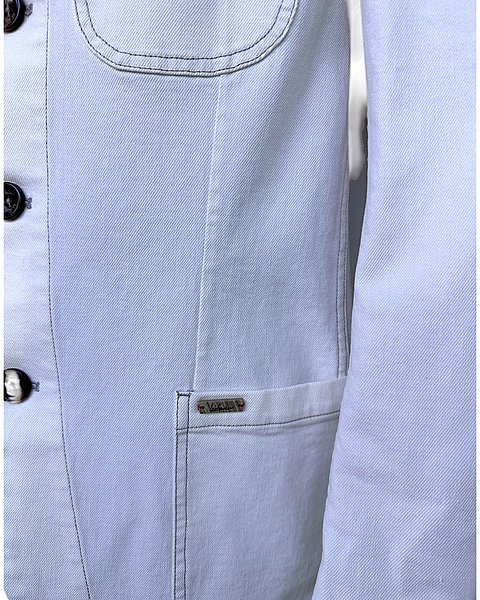Blazer in denim casual, bianco freddo