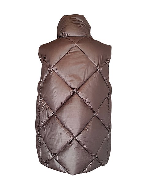 Gilet in piuma casual, marrone scuro 