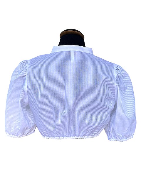 Klassische Dirndlbluse in Weiß mit Stehkragen