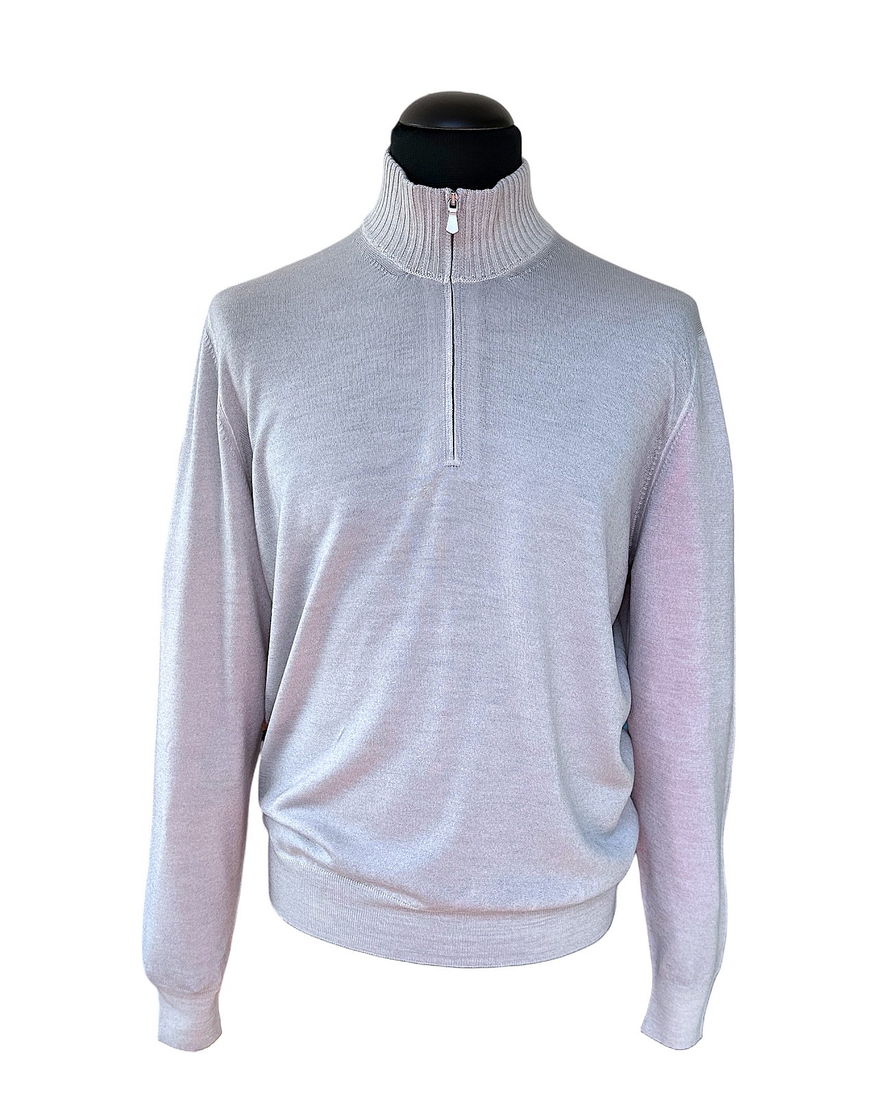 Stylischer Feinstrick-Pullover, hellgrau