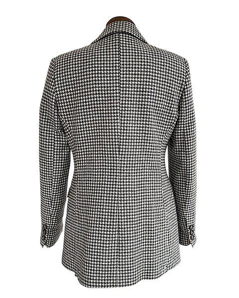 Casual blazer with houndstooth pattern, sage green/brown 
