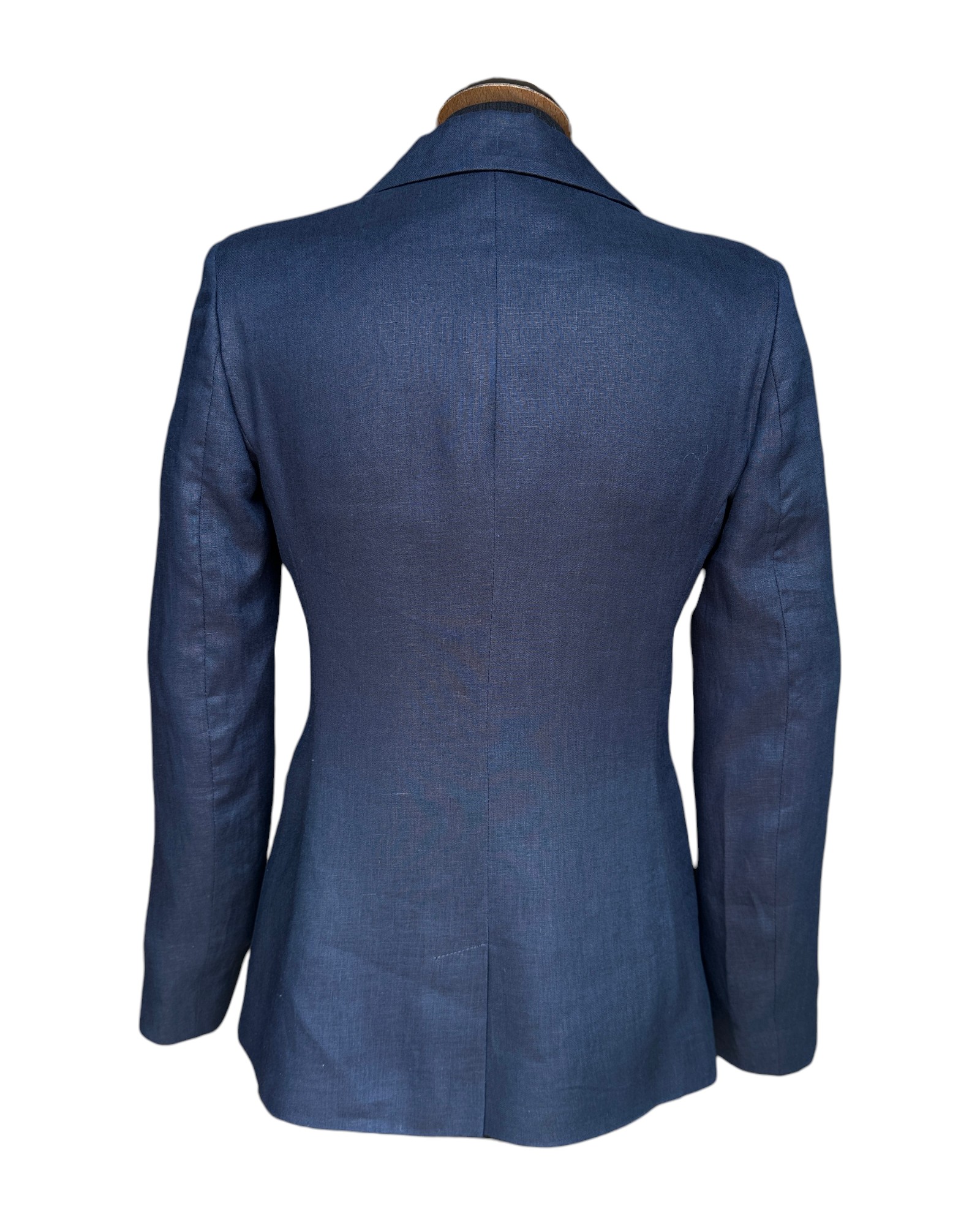 Blazer elegante da donna in lino blu scuro 